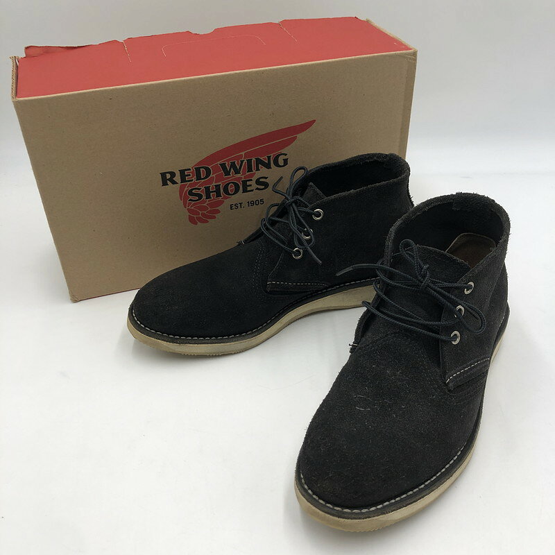 【中古品】【メンズ】 RED WING レッドウィング CLASSIC CHUKKA 3147 クラシック チャッカ 靴 ワークブーツ USA製 164-251118-ks-19-tei サイズ：26 カラー：ブラック 万代Net店