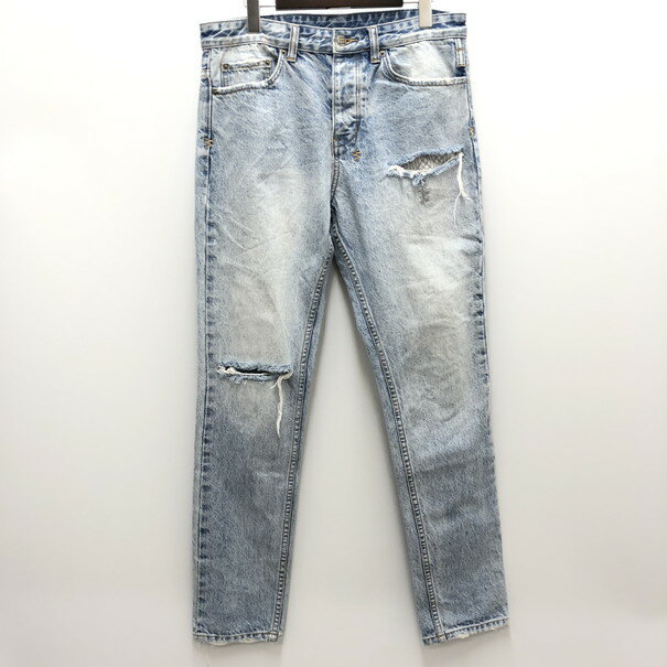【中古品】【メンズ】 KSUBIボタンフライ ダメージデニムパンツ 152-250126-SU-09-tomh サイズ:30 万代Net店