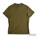 【 SALE 】HERNO ヘルノ ・ジャージークレープ クルーネック カットソー ・art. JG000166U ・col. OLIVE オリーブ ・国内正規...