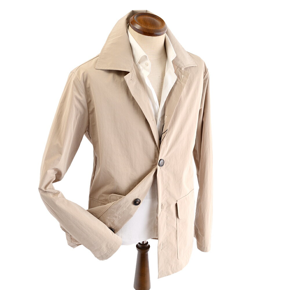 manzoni24 マンゾーニ ベンティクワトロ ・スプリング カバーオールジャケット ・fabric. Olmetex ・mod. 25PU483-SCO ・col. BEIGE ベージュ ・made in Italy