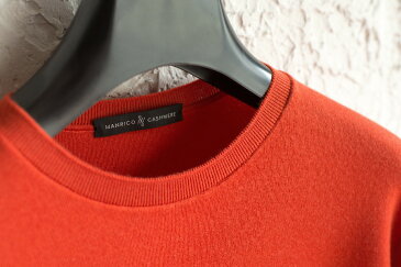 Manrico Cashmere 【マンリコ カシミヤ】 スーパーカシミヤ クルーニット ・art. M0400000 ・col. GRENADINE (グレナディン) ・made in Italy