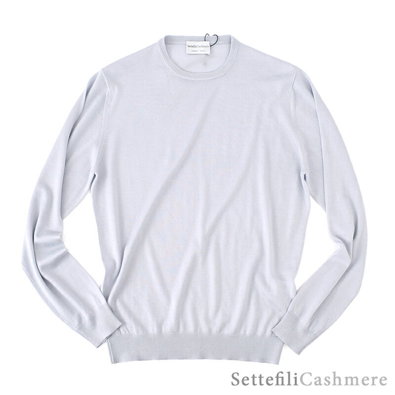 Settefili Cashmere セッテフィーリ カシミア / シルクカシミヤ クルーネックニット ・art. J9040H ・col. COOL GREY (クールグレー) ・made in Italy