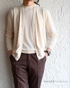 Settefili Cashmere セッテフィーリ カシミア ・オーガニックコットンナイロンブークレ Vカーディガン ニットアンサンブル ・art. 365CA ・col. ECRU エクリュ ・made in Italy(4)