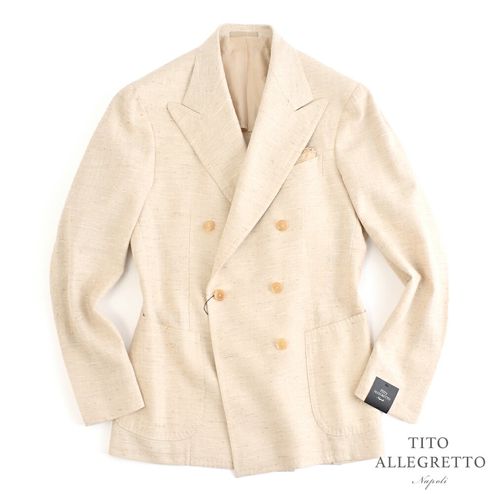 tito allegretto テーラードジャケット ブルー チェック 48 L