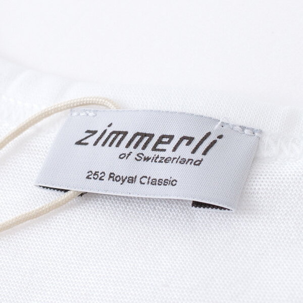 zimmerli ヅィメリー (Switzerland) ・252 Royal Classic クルー Uネック Tシャツ ・art. 252-8125 ・col. white (ホワイト) ・made in Switzerland スイス製 ・国内正規品