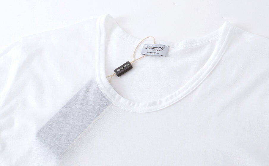 zimmerli ヅィメリー (Switzerland) ・252 Royal Classic クルー Uネック Tシャツ ・art. 252-8125 ・col. white (ホワイト) ・made in Switzerland スイス製 ・国内正規品