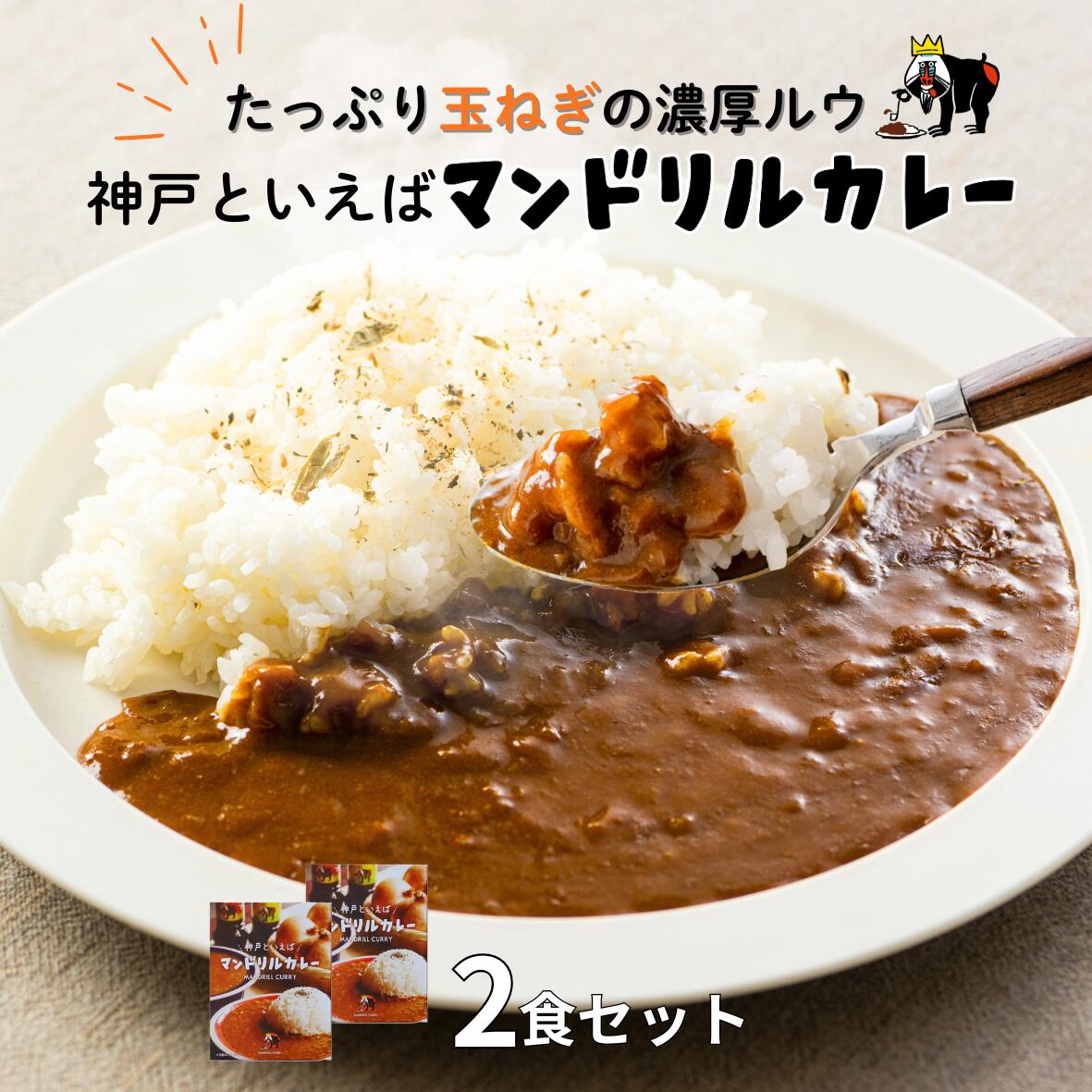 スパイス香る本格派！マンドリルカレー 2食セット 濃厚ルー 玉ねぎの甘みとコクが絶品！ レトルトとは思えない専門店の味 ご飯がすすむカレー 1000円ポッキリ アレンジ自由 送料無料 ご当地 ギフト お試し 常温保存 中辛