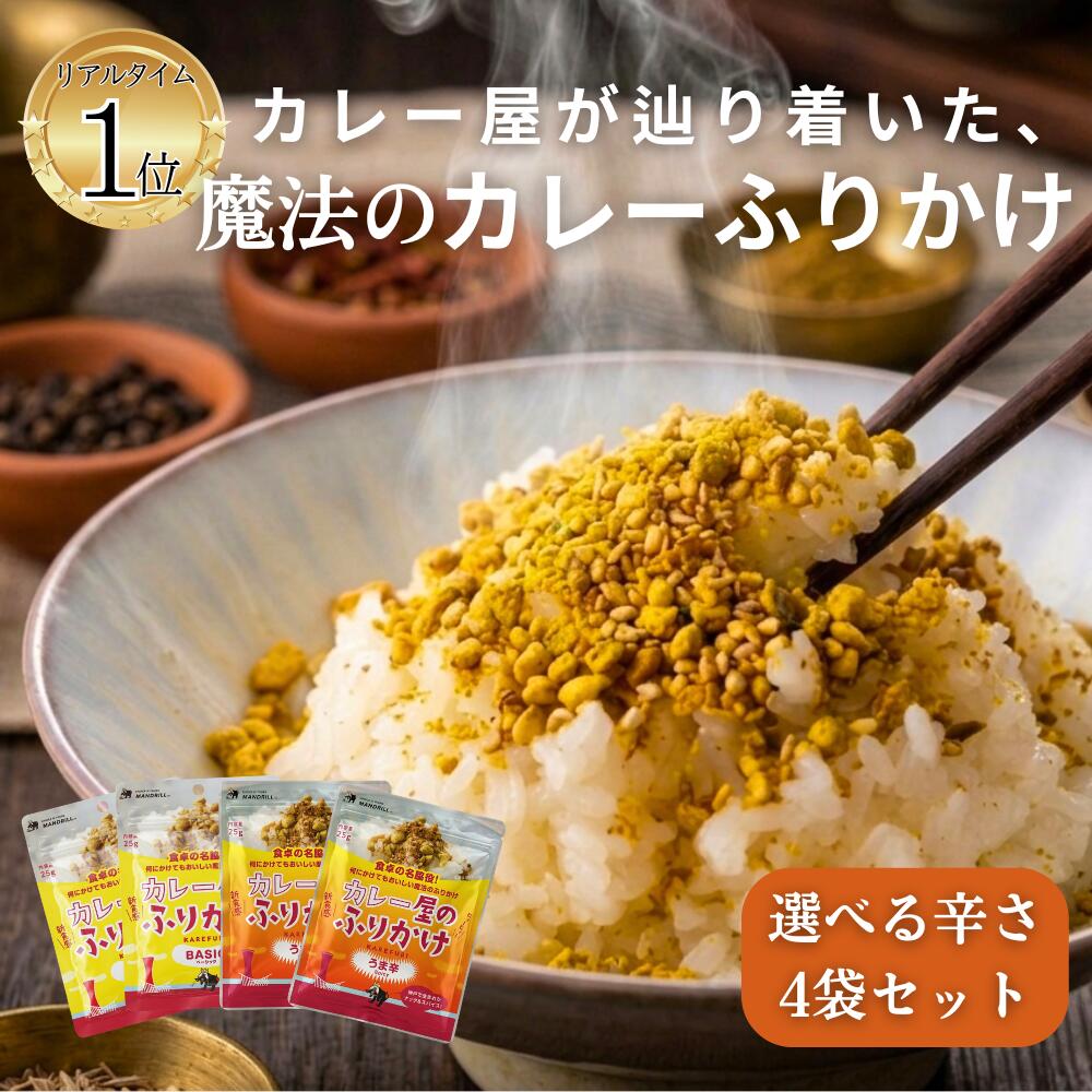 リピ率高め!!カレー ふりかけ 4袋 セット 25g×4 マンドリル 送料無料 グル...