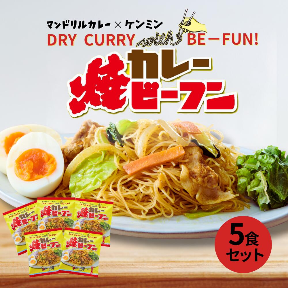 20種類以上のスパイスで本格的な味に! カレー焼ビーフン 5食 セット 送料無料 ビーフン お米の麺 マン..