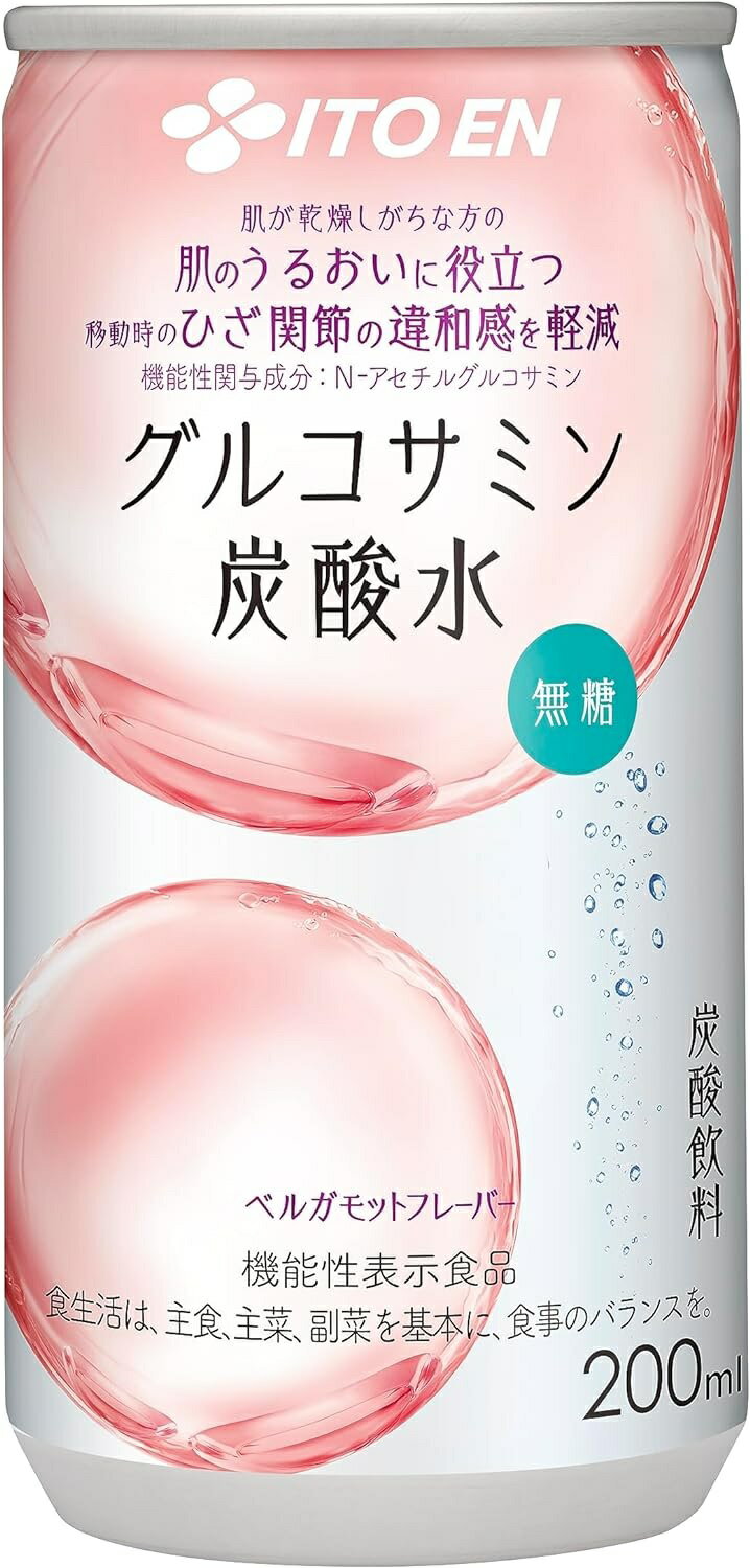 【猫】（訳あり　賞味期限2024/8/31）伊藤園 グルコサミン炭酸水 缶 200ml×30本のサムネイル