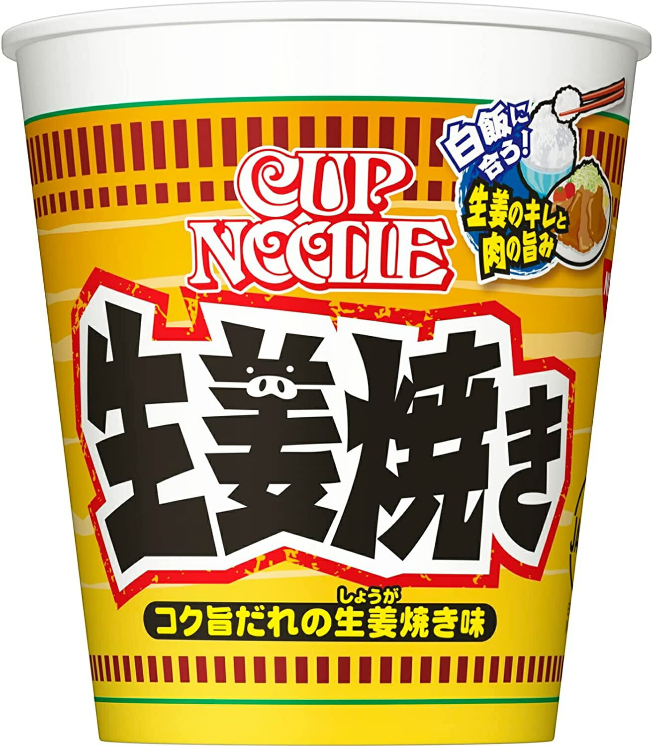 【猫】（訳あり　賞味期限23/6/28）日清食品 カップヌードル コク旨だれの生姜焼き ビッグ 100g ×12個のサムネイル