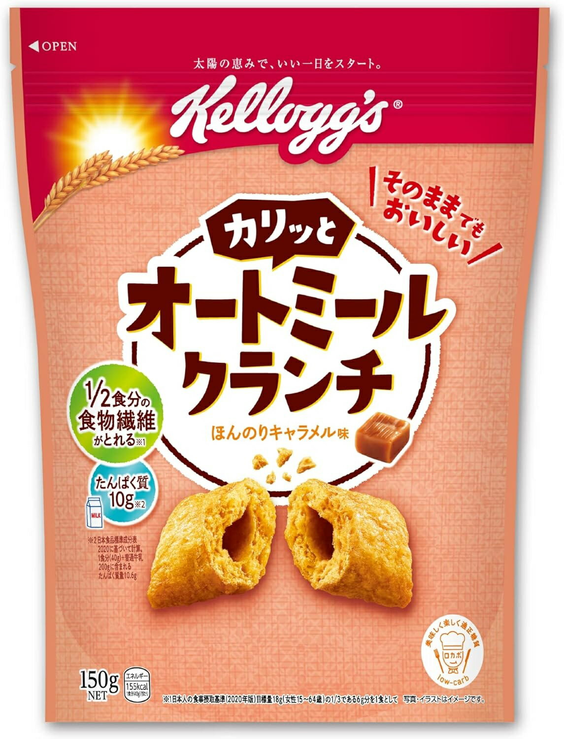 【猫】（訳あり　賞味期限24/4/30）ケロッグ オートミールクランチ150g×6袋のサムネイル