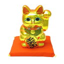 金運アップグッズ 招き猫 置物 まねきねこ 開店祝い 【黄金招き猫6号（左手）】周年 移転 中華 ラーメン 居酒屋 【あす楽対応】【まねき猫 赤座布団 開運グッズ 外国人 お土産 開業 オープン 周年記念品】の商品画像