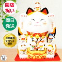 開店祝い 周年祝い お店 プレゼント 花以外 特大 招き猫 かわいい おしゃれ まねき猫 商売 繁盛 会社 高級 七福神 置物 送料無料 移転祝い インテリア 大きい 飲食店 【七福神招き猫(12号)高さ35cm】サロン 居酒屋 カフェ レストラン 美容室 猫グッズ 開運 縁起物