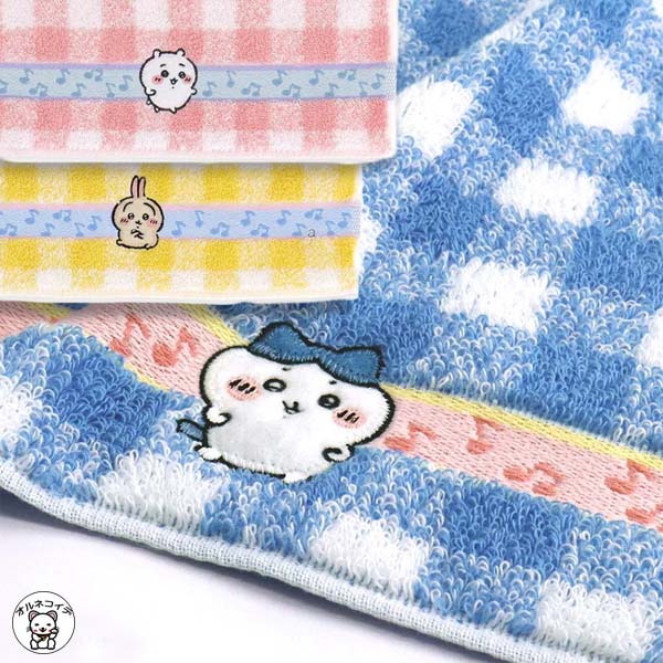 ちいかわ グッズ タオル ハンカチ ハチワレ うさぎ なんか小さくてかわいいやつ 布 フェイスタオル ミニタオル ハンカチ【ちいかわ タオルハンカチ・音符】かわいい アニメグッズ 婦人 子供 プレゼント ギフト ネコ柄 猫雑貨 レディース 猫 雑貨 モチーフ 雑貨のサムネイル