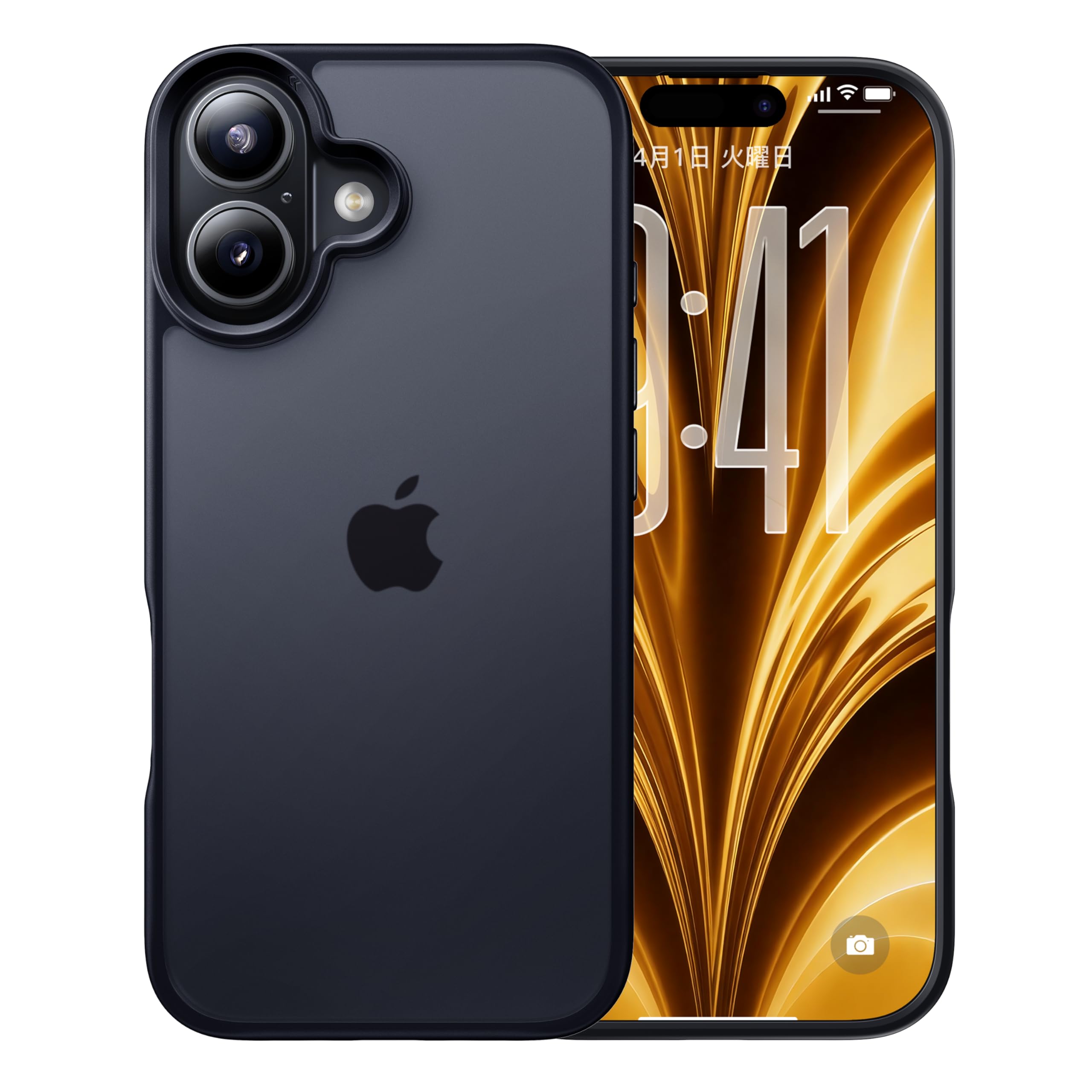 Rakuten - 【米軍MIL新規格・指紋防止】CASEKOO iPhone 17 用 ケース 耐衝撃 滑り止め 指紋防止 米軍MIL規格 マット仕上げ ストラップホール付き 黄変防止 耐久性 カバーセット あいふおん17ケース 6.3 インチ(マットブラック)