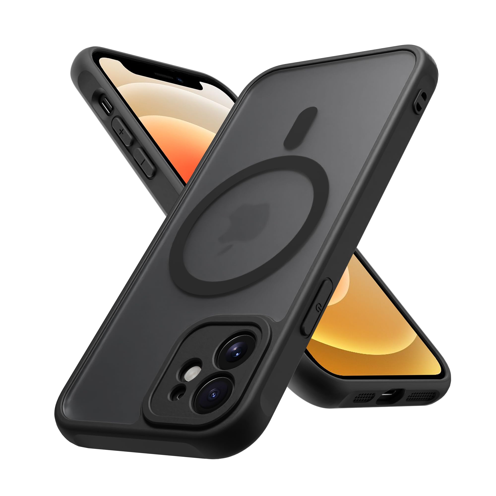 Rakuten - iPhone 12mini ケース 半透明 MagSafe対応 iphone12ミニ カバー マグネット搭載 アイフォン 12ミニ 用 カバー 耐衝撃 マット感 スマホケース iphone 12mini 黄ばみなし ストラップホール付き マグセーフ対応