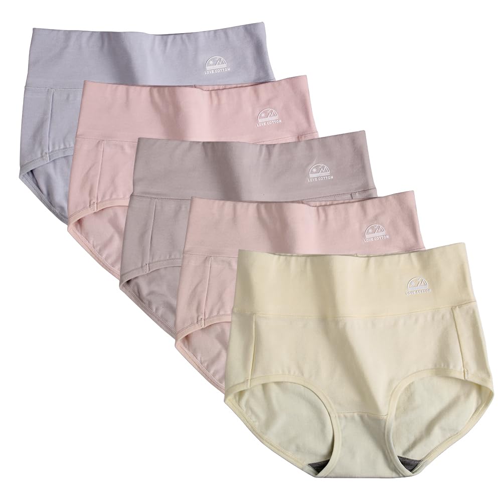 乐天商城 - [TDIOSN] 下着 ショーツ レディース パンツ 綿 深履き 締め付けない 柔らか 吸汗 通気 美尻効果 婦人パンツ(5枚組,サイズ: LL)