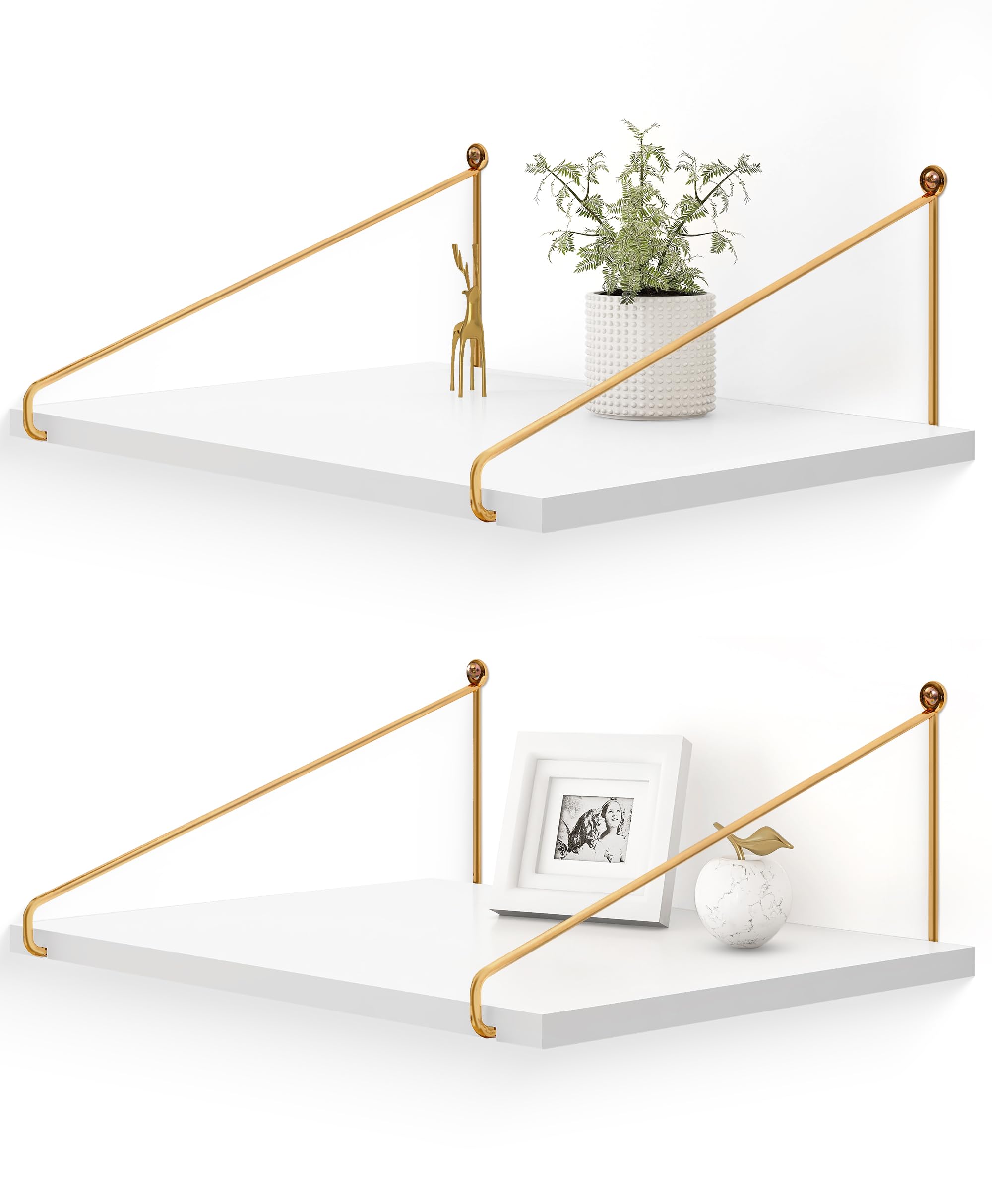 Rakuten - Afuly ウォールシェルフ 壁掛け棚 壁 幅42cm 奥行き30cm 棚 壁掛けラック ウォールラック 壁面収納 天然松 木製 飾り棚 おしゃれ 2個セット