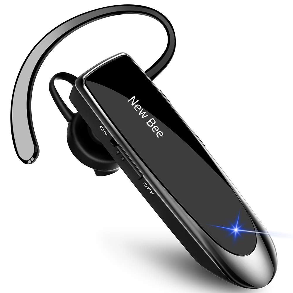 New bee Bluetooth イヤホン 片耳 ブルートゥースイヤホン 耳掛け式 マイク内蔵 ハンズフリー通話 260mAh大容量バッテリー 24時間連続使用 1440時間スタンバイ 左右耳兼用 SIRI対応/CVC6.0ノイズキャンセリング 軽量 manelabo-10010662 マネラボ パッケージ画像