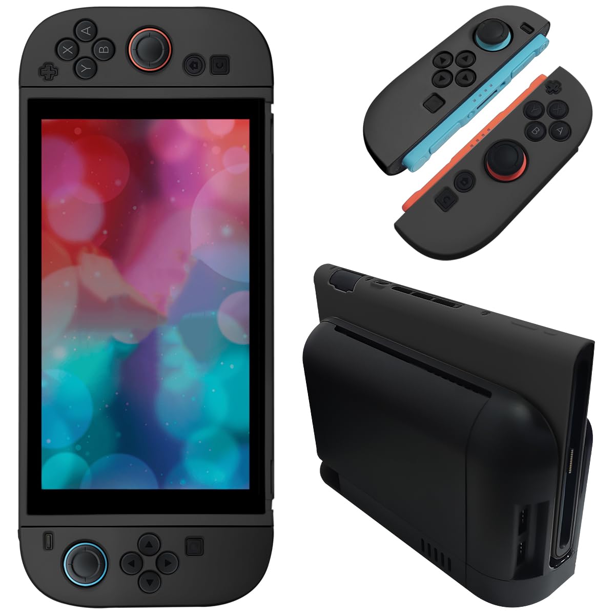 Rakuten - ONETIAOLONG Switch 2 カバー シリコン素材 スイッチ2 ケース ソフトカバー 柔らかい 一体式 着脱簡単 薄型軽量設計 超耐衝撃 指紋防止 傷防止 防塵 保護カバー Switch 2 (2025)対応(Black)