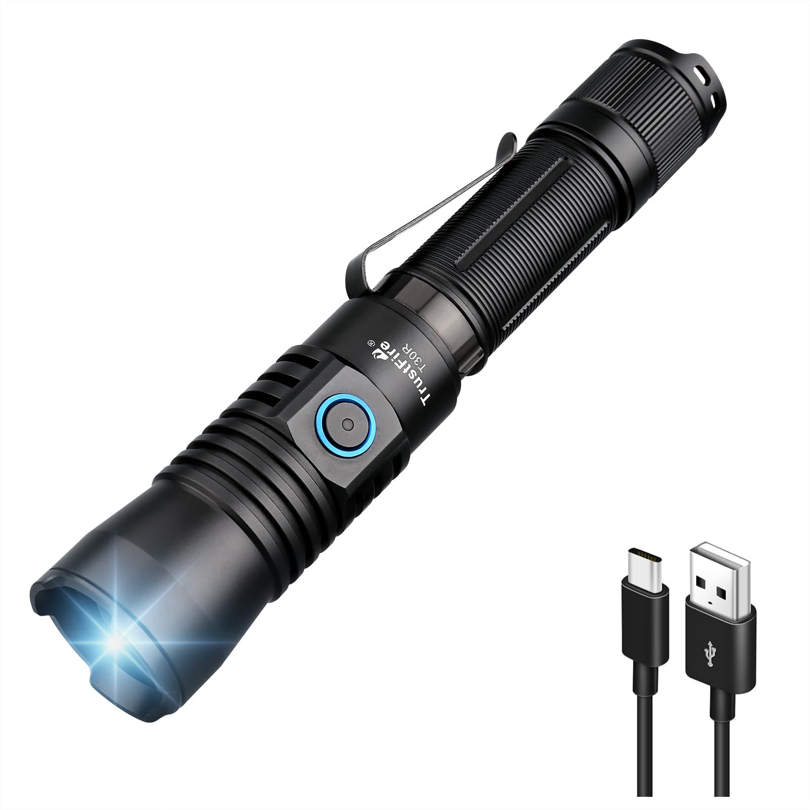 懐中電灯充電式軍用最強460ルーメ...
