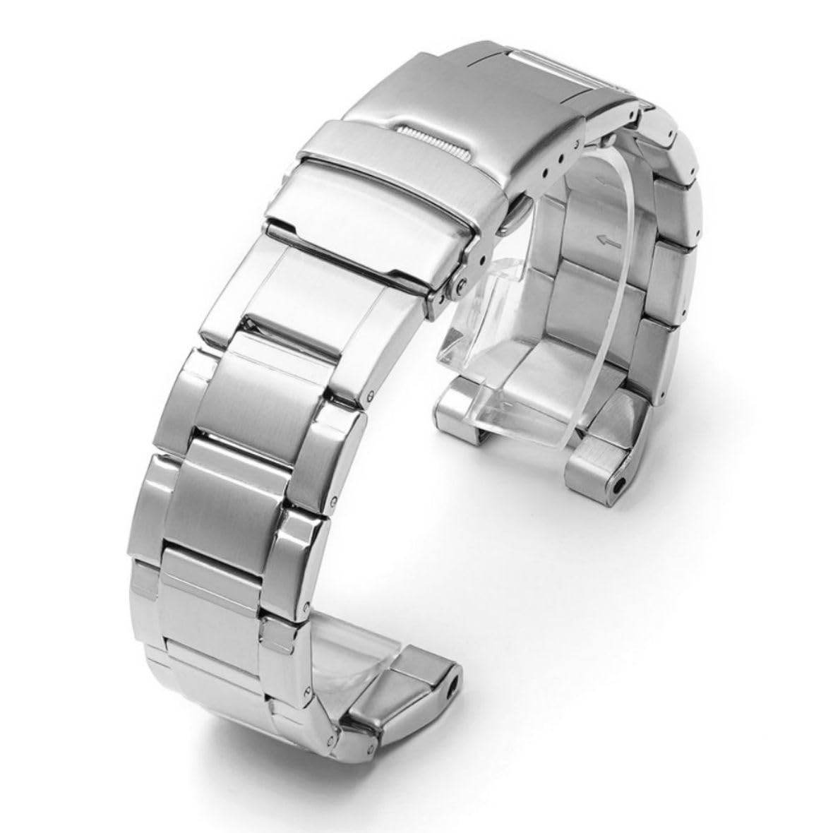 【Faygtni】CASIO対応 G-STEEL対応 GST-S300G / GST-S300 / GST-W300G / GST-W300対応 バンド ベルト ステンレス製 耐衝撃 金属ベルト 通気 取り付け簡単 ビジネス風 銀色
