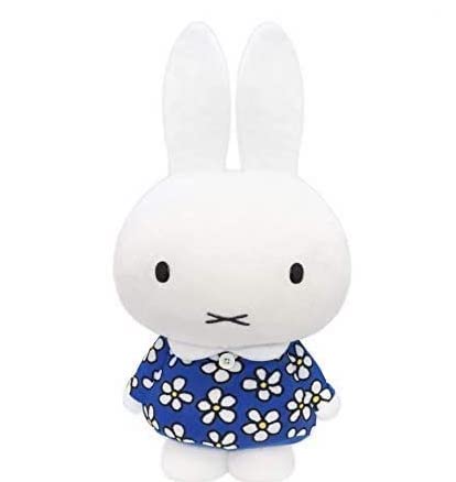 乐天商城 - ミッフィー 特大サイズぬいぐるみ おたんじょうび miffy 花柄 ぬいぐるみ 約45cm