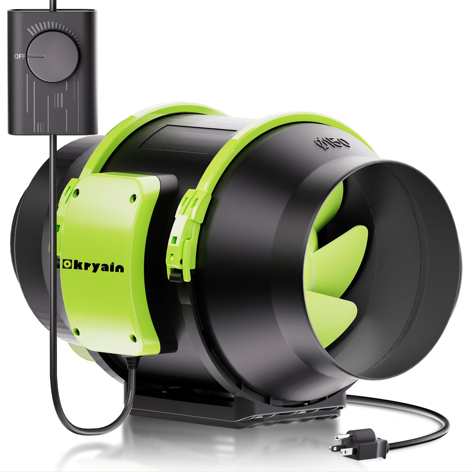 乐天商城 - Okryain ダクトファン 150mm ダクト用換気扇 業務用有圧換気扇 無段階風量調速可能 風量677/h 中間取付形ダクトファン 塗装ブース用換気扇 【インボイス制度登録店】 100-120V 部屋換気/DIY塗装/焼肉/温室/ペットトイレ