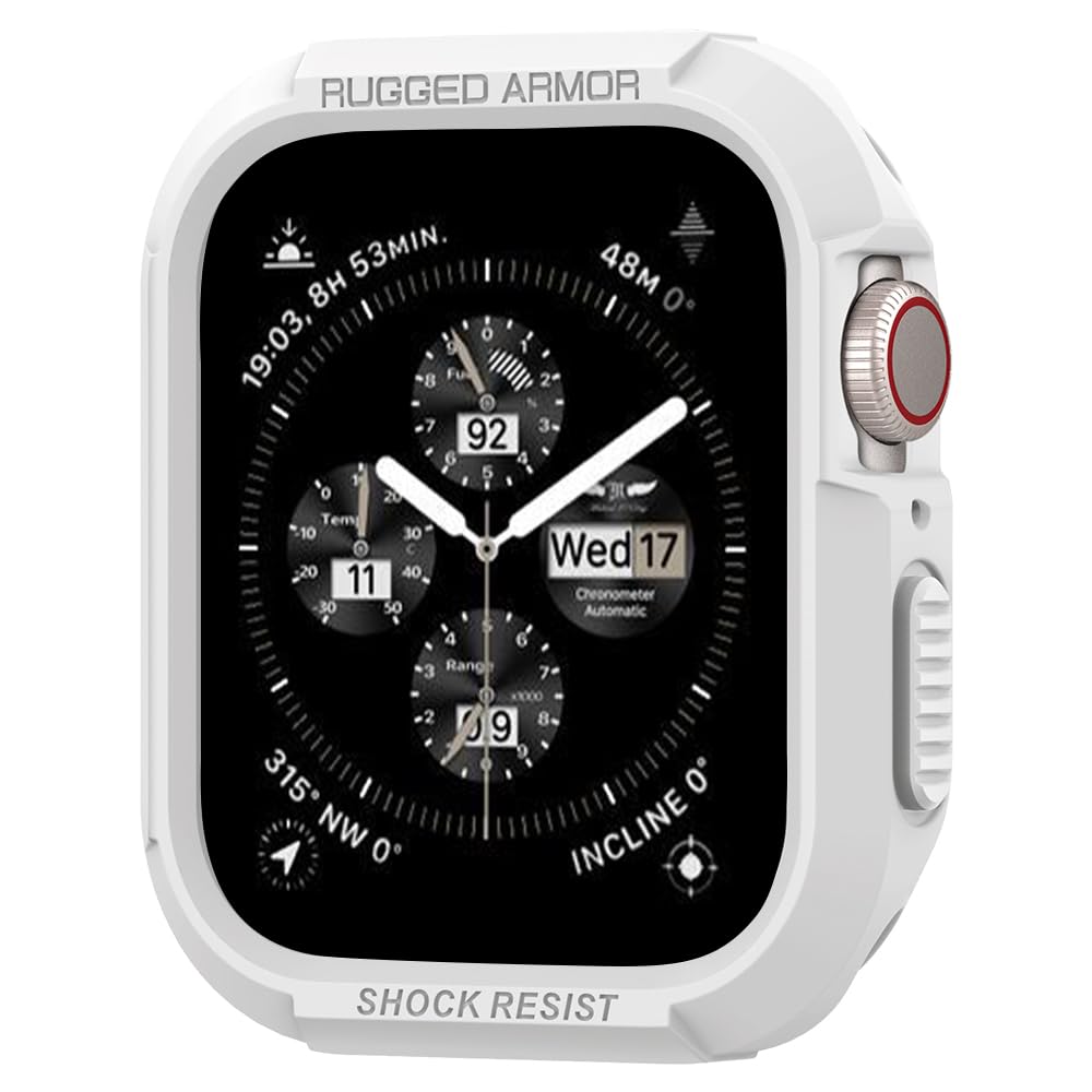 乐天商城 - Spigen Apple Watch ケース 45mm 44mm【Apple Watch SE3/9/8/7/SE2/SE/6/5/4 対応】落下 衝撃吸収 傷防止 耐衝撃 保護カバー アップルウォッチケース ラギッド・アーマー 062CS24471 (