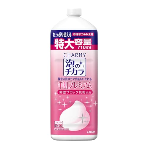 ライオン CHARMY泡のチカラ手肌プレミアム 詰替大型 710ml