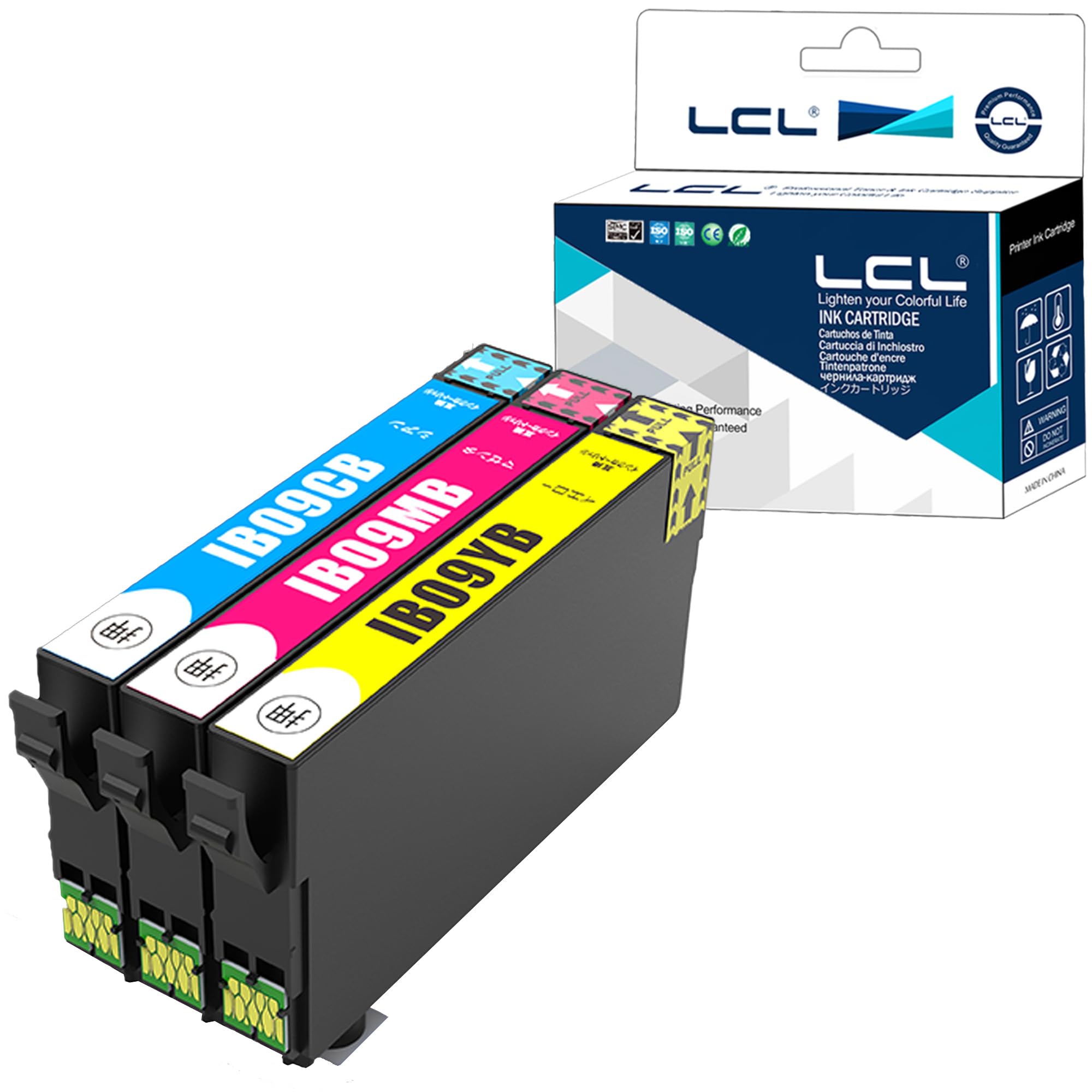 乐天商城 - LCL エプソン用 IB09 IB09CB IB09MB IB09YB 大容量 顔料 (3色セット シアン マゼンタ イエロー) 互換インクカートリッジ 対応機種：PX-M730F PX-S730