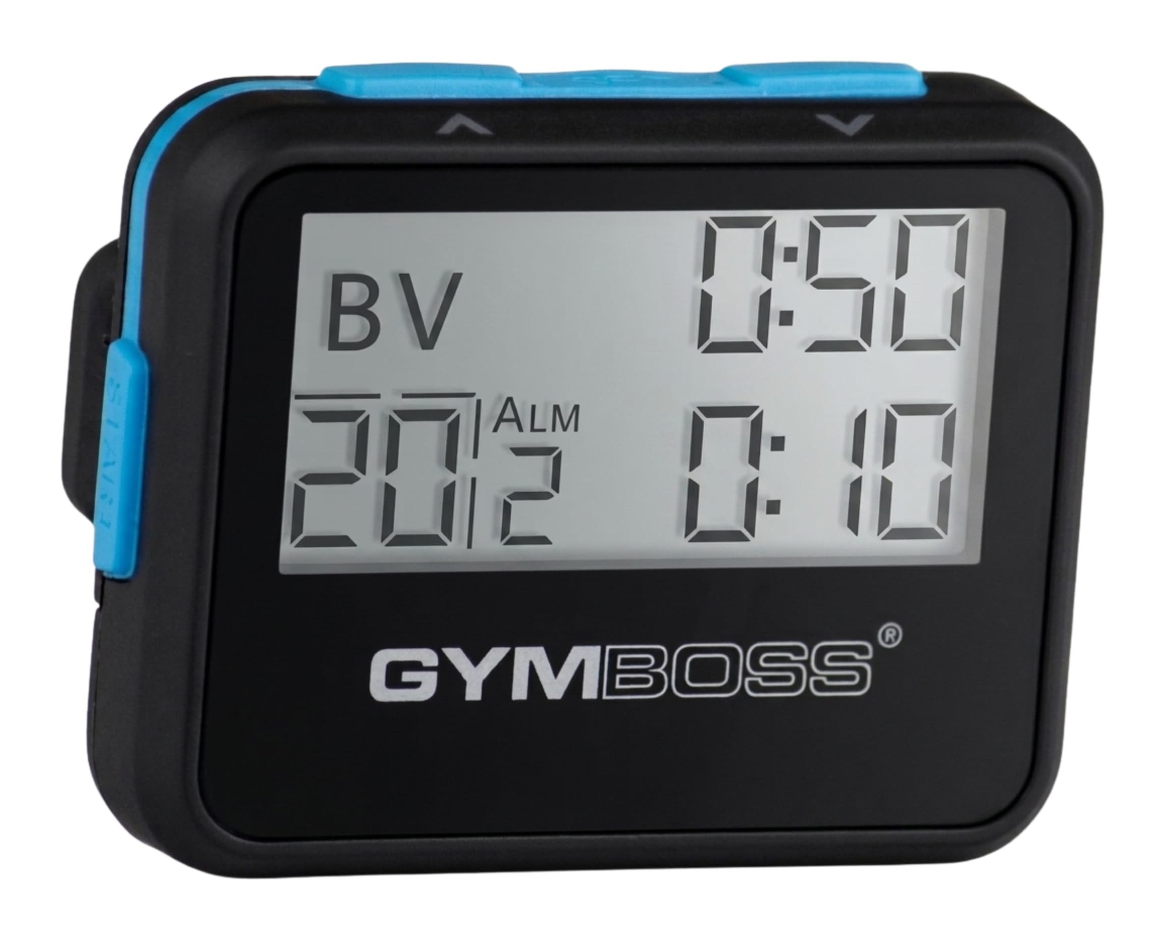 Gymboss インターバルタイマーとストップウォッチ - ブラック/ブルー ソフトコート