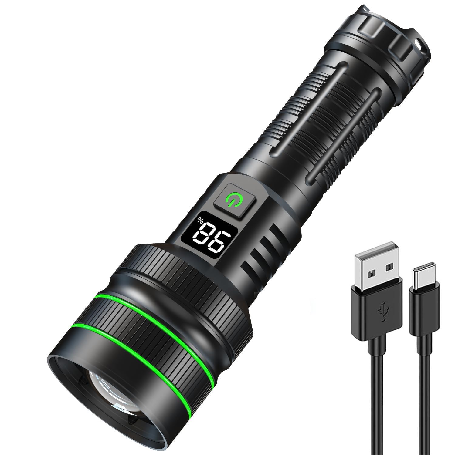 懐中電灯led強力軍用高ルーメン超...