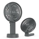 HandFan 携帯扇風機 ハンディファン 扇風機小型 大きいサイズ 直径16.5cm Type-c充電式 4000mAh電池内蔵 手持ち・卓上用 6階段調整