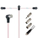 FMアンテナ 室内 ラジオアンテナ 75ω 高感度 F型 wuernine 整合器 PALオスメス 3.5mm 変換プラグ付き ミニコンポ チューナー レシーバーなど用