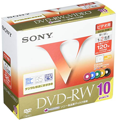 ソニー ビデオ用DVD-RW 120分 1-2倍速 10