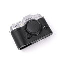 CLC handmade 対応 Fuji 富士 X-T50 専用 カメラケース カメラカバー カメラバッグ 本革 頭層牛革本体+メタルベースプレート3-in-1デザイン (Black)