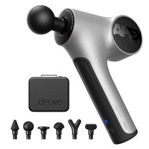 opove APEX 筋膜リリースガン 世界レベル 14.5mm振幅 最大約22kg耐圧 6種類アタッチメント トータルボディケア(シルバー)