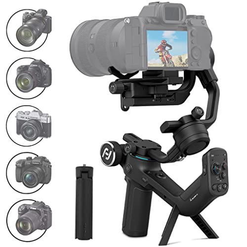 ◆商品名：FeiyuTech SCORP-C カメラ ジンバルスタビライザー 3軸 一眼レフ/ミラーレス/DSLRカメラ用, Sony A7S3/A7R2/A6300/A9 Canon EOS R/80D/M50 富士XT4 対応, 耐荷重2.5Kg 三脚 日本語クイックスタートマニュアル 【強力な互換性と軽量】FeiyuTech SCORP-Cスタビライザーは、重量がわずか1.2kg、最大積載量が2.5kgです。ジンバルスタビライザーは、主流の一眼レフ/DSLR/ミラーレスカメラと互換性があります。Sony（ソニー） a9 / a9II / a7R4 / a7R3/a7S / a6600 /a6500 / a6400 / a6300 / a6100、Panasonic（パナソニック） GH5S / GH4 / G9 / S5、Canon（キヤノン） 5D3 / 5D4 / 5DS R / 6D / 6D2 / 80D / 90D / M50/M6 Mark、Nikon（ニコン） D750 / Z5 / Z6 / Z6 II / Z7 / Z50、FUJIFILM (富士)X-T3 / X-T4/X-T30など。 【革新的なデザイン】SCORP-Cジンバルには、直立または吊り下げのどちらで撮影する場合でも、統合されたハンギングハンドルが付属しており、撮影する角度に関係なく、レンズを完全に制御できます。 ジンバルには折りたたみ式エルロンブラケットが内蔵されており、三脚は必要ありません。 【3軸ロック＆マジックホイール】SCORP-Cジンバル一眼レフ用--3軸物理モーターロック設計により、レベリングと保管がより便利になります。 5方向の重心調整により、ジンバルのバランスを取りやすくなります。マジックホイールを使用すると、フォーカスとズーム、および3軸回転を簡単に制御できます。 【豊富なボタン機能＆効率的なバッテリー】SCORP-Cレバー式ボタンデザインで、機能が豊富で操作も簡単。新しいプロフェッショナルモードに切り替えて、さらに多くの機能のロックを解除します。 バッテリーの実行時間は最大10〜13時間で、ジンバルは18Wの急速充電をサポートします。急速充電でジンバルを完全に充電するには、わずか1.6時間かかります。 【複雑な映像、簡単に実現】AB軌道メモリ（AB Trajectory Memory）、設定された動きまたは自動フォローフォーカスを実現するための1つのキー。 Flashモードでは、3軸を高速で追跡し、あらゆる動きを簡単にキャプチャできます。 また、パノラマ写真、タイムラプス写真、Space モード（3軸フォロー）、垂直撮影モードもご利用いただけます。