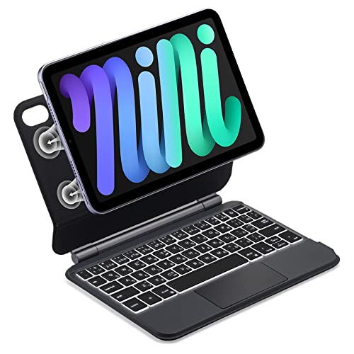 日本語マジックキーボード for Apple iPad mini 6 8.3インチ 2021, EAMPANG Magic Smart Keyboard タブレットキーボード付きケースカ