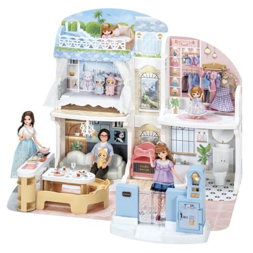 タカラトミー(TAKARA TOMY) リカちゃん おしゃべりオートロック 2階建てのグラン・メゾン (初回限定版) 着せ替え おままご 送料無料