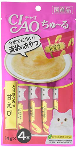 チャオ (CIAO) ちゅ~る とりささみ&甘エビ 4本 6個セット 送料無料