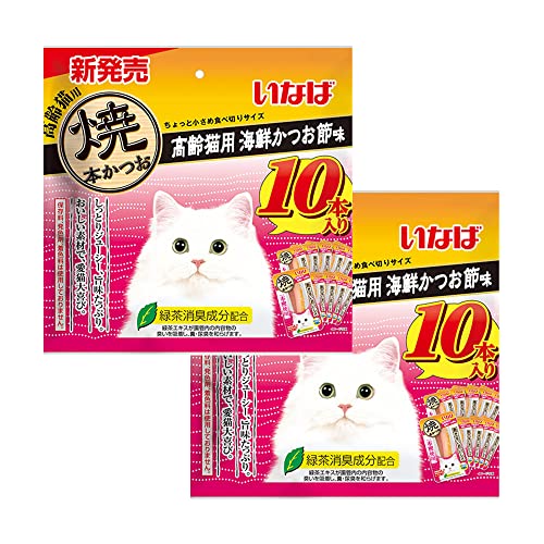 チャオ (CIAO) いなば 焼本かつお 高齢猫用 海鮮かつお節味 10本 2個セット 送料無料