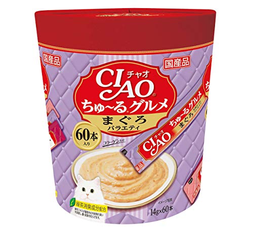 チャオ (CIAO) ちゅ~るグルメ まぐろバラエティ 60本 猫用おやつ 送料無料