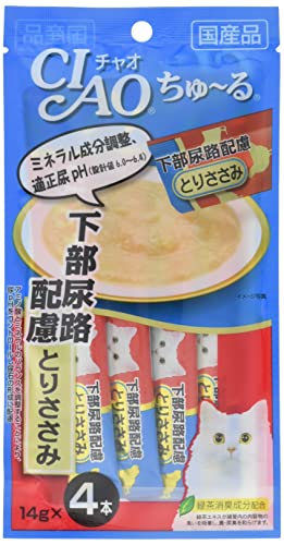 チャオ (CIAO) ちゅ~る 下部尿路配慮 とりささみ 4本 6個セット 送料無料