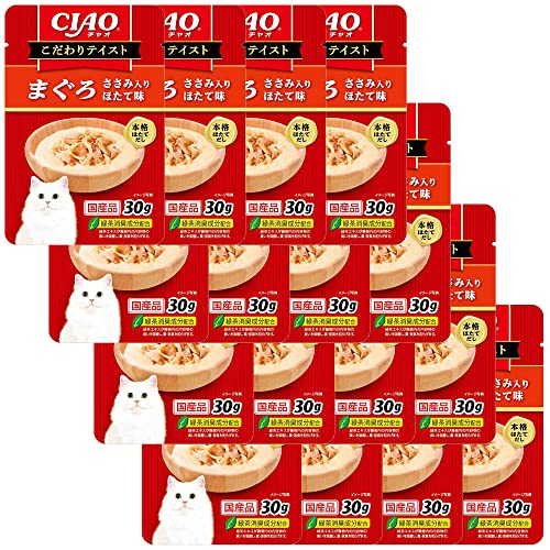 チャオ (CIAO) こだわりテイスト まぐろ ささみ入り ほたて味 30g 16個セット 送料無料