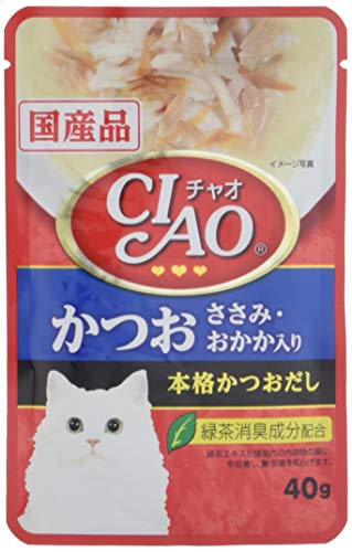チャオ(CIAO)CIAOパウチかつおささみ・おかか入り40g16個セット 送料無料