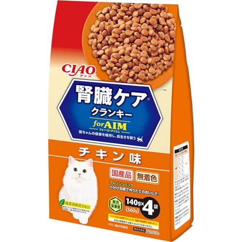 Rakuten - チャオ (CIAO) 腎臓ケアクランキー チキン味 140g×4袋 送料無料