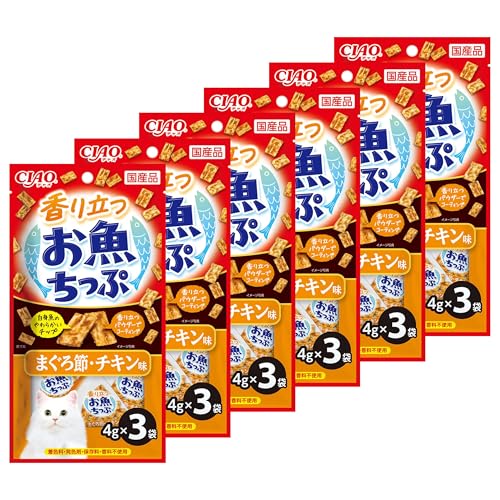 チャオ (CIAO) 香り立つお魚ちっぷ まぐろ節・チキン味 4g×3袋 6個セット 送料無料